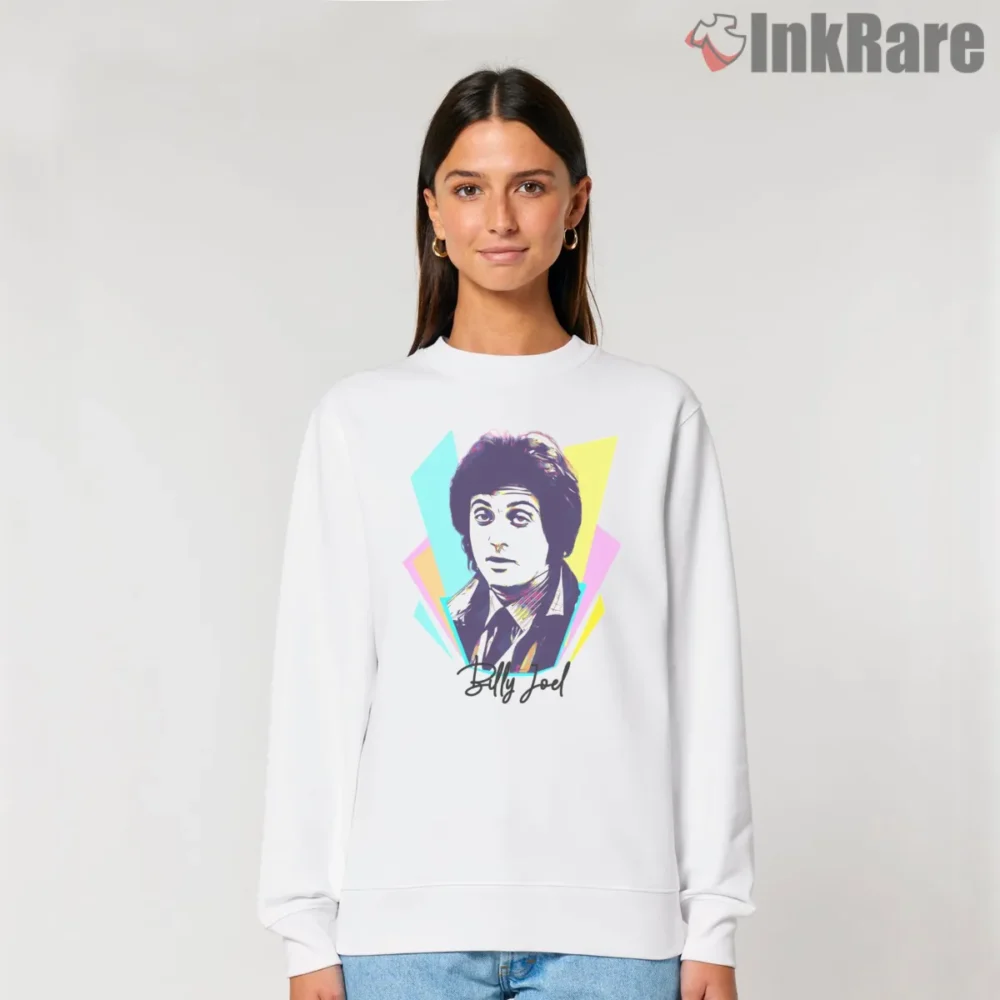 Billy Joel Geometric Pop Art Portrait Shirt on graphic shirt for women graphic tee