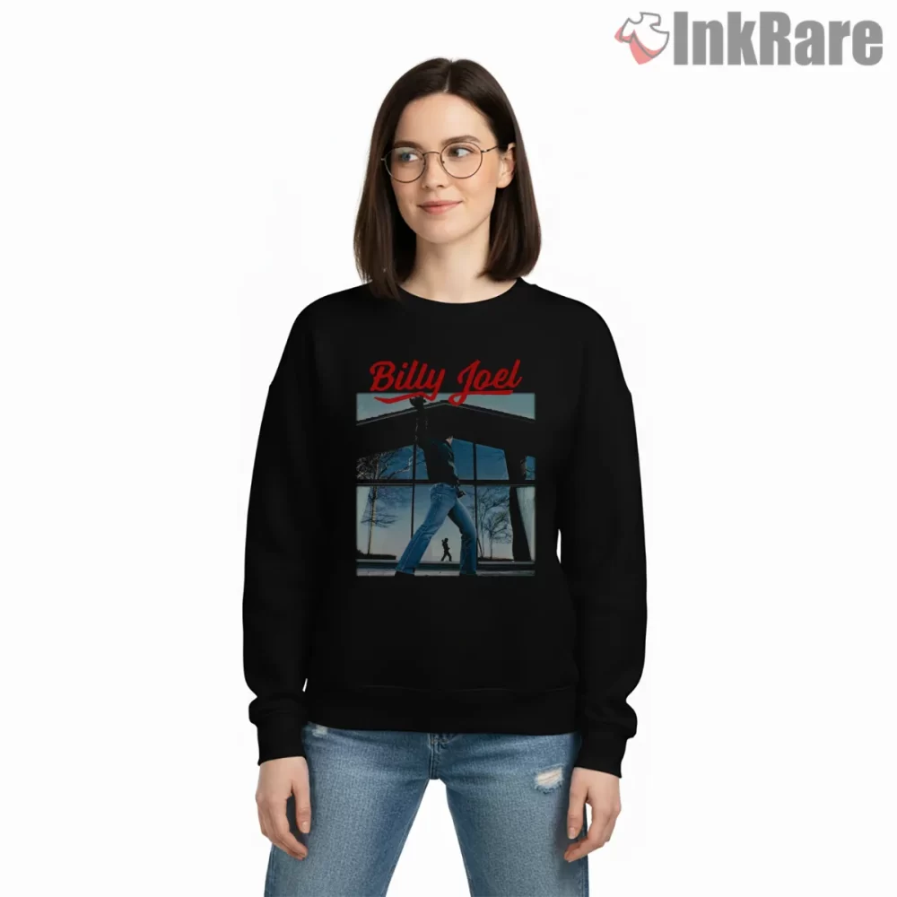 Billy Joel Glass Window Silhouette Scene Shirt on graphic shirt for women graphic tee
