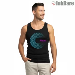 Billy Joel Neon Spiral Limited Edition Shirt on black tank top for men graphic tee
