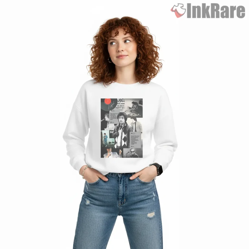 Billy Joel Photo Collage Tribute Vintage Music Shirt on graphic shirt for women graphic tee