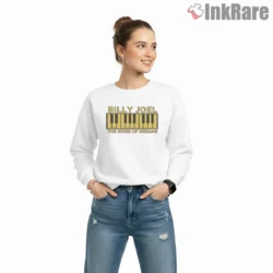 Billy Joel Piano Keys Gold Wordmark River Of Dreams Vintage Shirt on graphic shirt for women graphic tee
