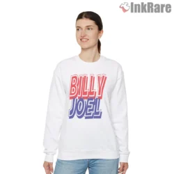 Billy Joel Pop Music Retro Outline Wordmark Shirt on graphic shirt for women graphic tee