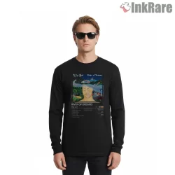 Billy Joel River Of Dreams Album Art Shirt on black long sleeve shirt for men graphic tee