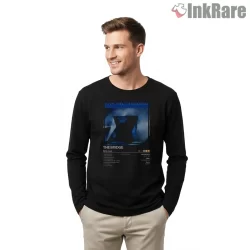 Billy Joel The Bridge Blue Album Shirt on black long sleeve shirt for men graphic tee