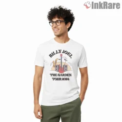 Billy Joel The Garden Tour 2024 Concert Instruments Graphic Shirt on white short sleeve shirt for men graphic tee