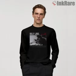 Billy Joel The Stranger 1977 Album Cover Shirt on black long sleeve shirt for men graphic tee