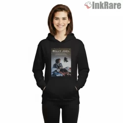 Billy Joel The Stranger Bedroom Album Scene Shirt on black hoodie for women graphic tee
