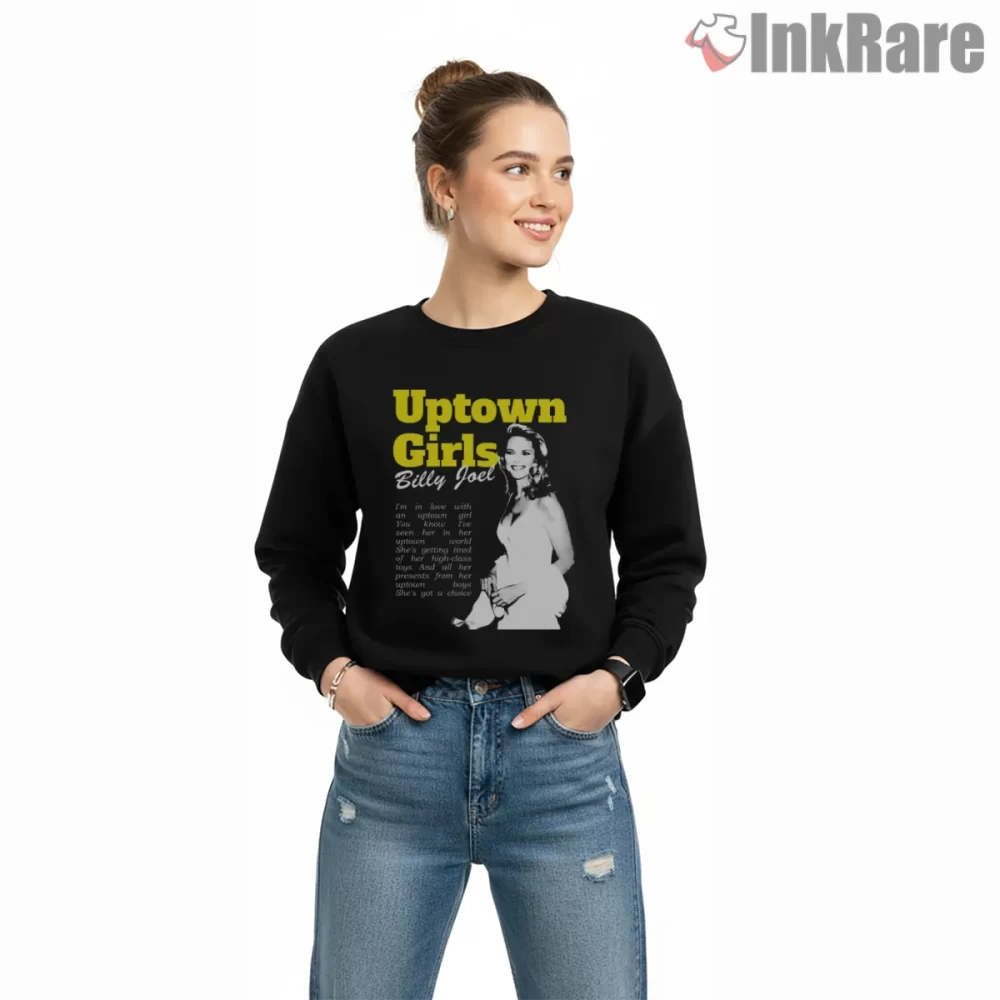 Billy Joel Uptown Girl Vintage Magazine Poster Shirt on graphic shirt for women graphic tee