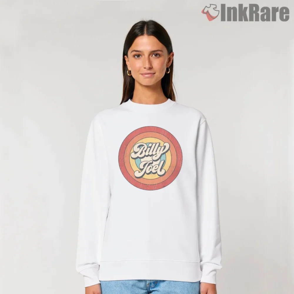 Billy Joel Vintage Circle Logo Shirt on graphic shirt for women graphic tee