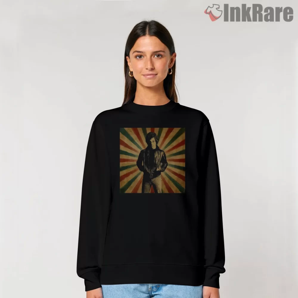 Billy Joel Vintage Sunburst Portrait Badge Shirt on graphic shirt for women graphic tee