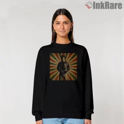 Billy Joel Vintage Sunburst Portrait Badge Shirt on graphic shirt for women graphic tee