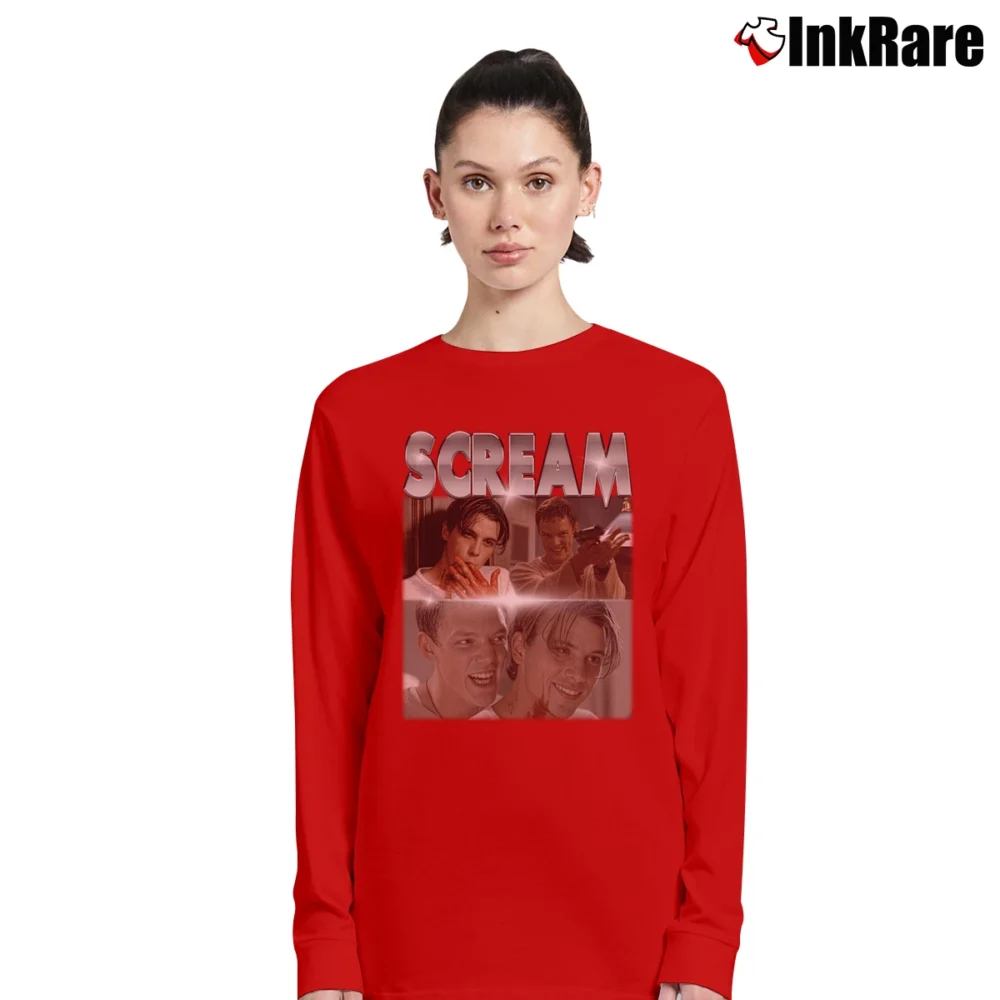 Women’s Billy Loomis Scream Long-Sleeve Top in red | Sleek, Versatile, All-Season