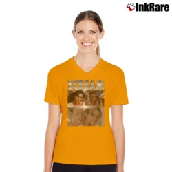 Women’s Billy Loomis Scream V-Neck Tee in orange | Chic Neckline, Soft Texture