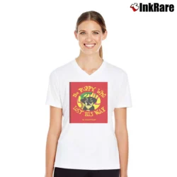 Women’s Billy Madison The Puppy Who Lost His Way V-Neck Tee in white | Chic Neckline, Soft Texture