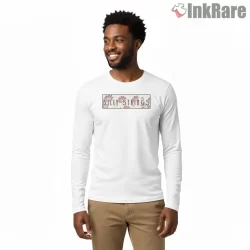 Billy Strings Daisies Banner Logo Shirt on white long sleeve shirt for men graphic tee