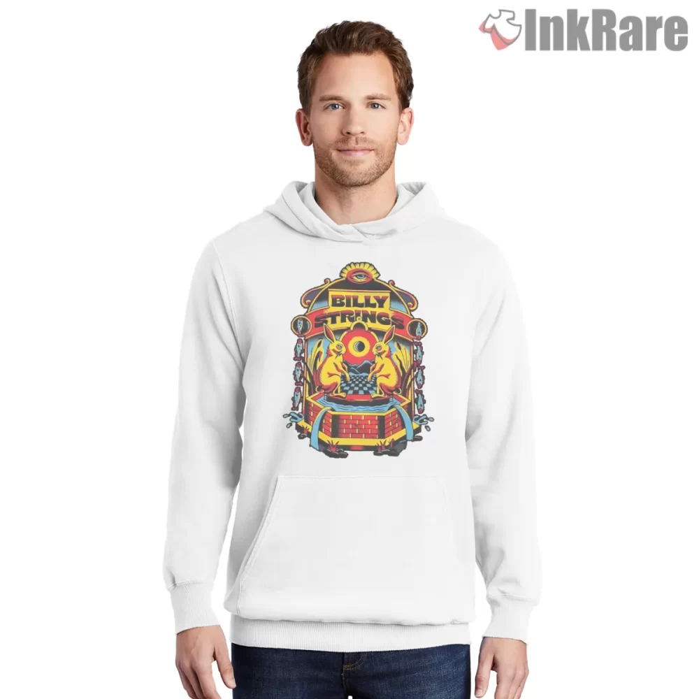 Billy Strings Dos Rabbits Psychedelic Totem Shirt on white hoodie for men graphic tee