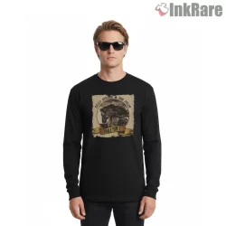 Billy Strings Fiddle Tune X Vintage Collab Shirt on black long sleeve shirt for men graphic tee