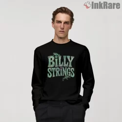 Billy Strings Frog Crawl Typography Shirt on black long sleeve shirt for men graphic tee