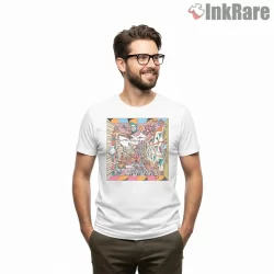 Billy Strings Home Album Collage Art Shirt on white short sleeve shirt for men graphic tee