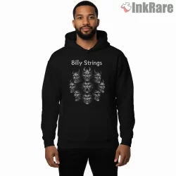 Billy Strings Howling Horde Demon Faces Shirt on black hoodie for men graphic tee