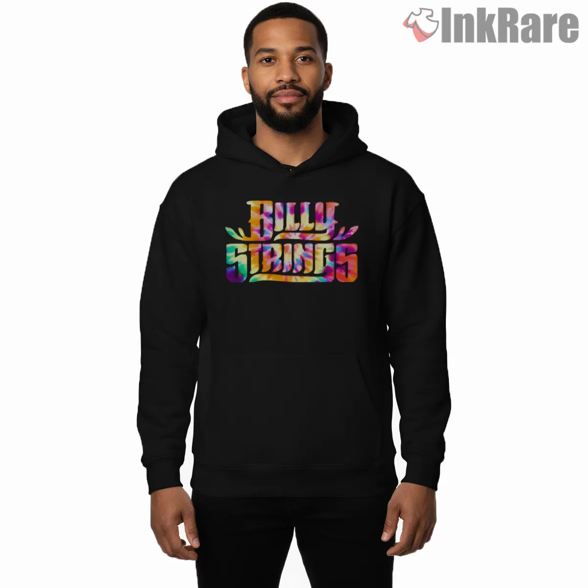 Billy Strings Iridescent Bmfs Logo Shirt on black hoodie for men graphic tee