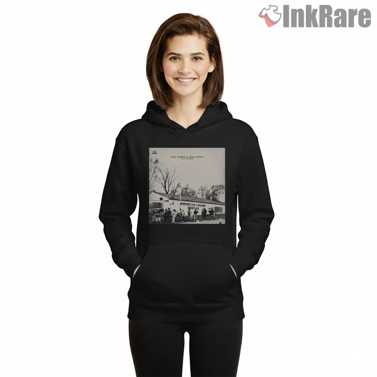 Billy Strings Live At The Legion Photo Shirt on black hoodie for women graphic tee