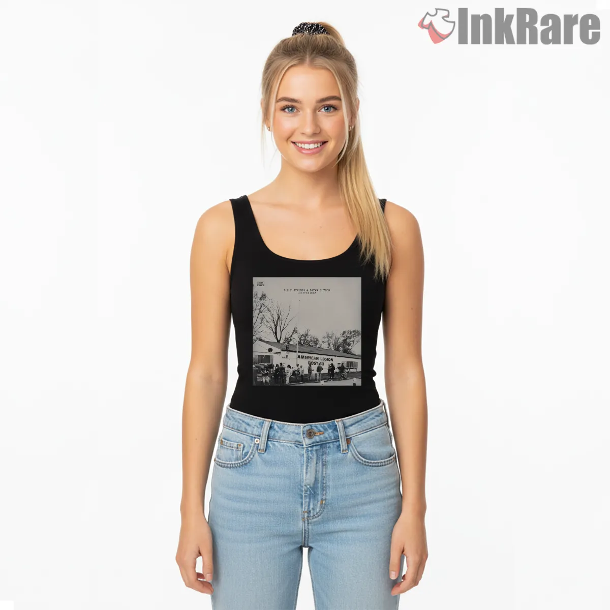 Billy Strings Live At The Legion Photo Tank Top Black Billy Strings Live At The Legion Photo Shirt on black tank top for women graphic tee