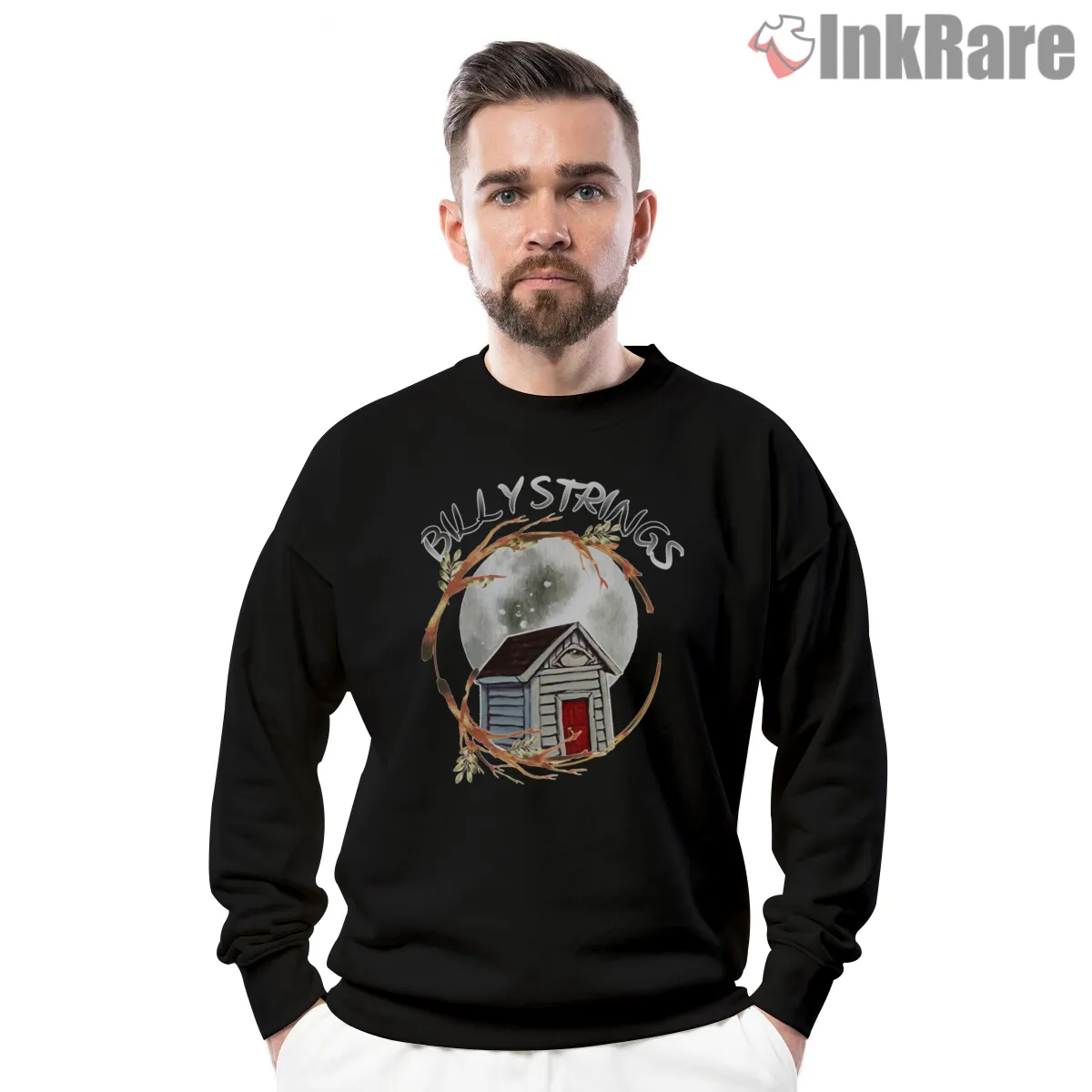 Billy Strings Moonlit Cabin Circle Shirt Billy Strings Moonlit Cabin Circle Shirt on graphic shirt for men graphic tee