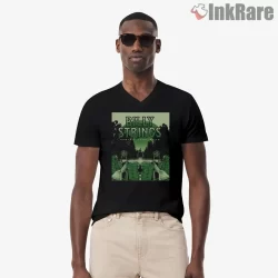 Billy Strings Mystic Green Pathway Shirt on black v-neck shirt for men graphic tee