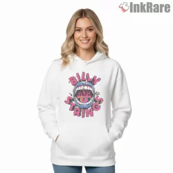 Billy Strings Neon Mouth Psychedelic Logo Band Shirt on white hoodie for women graphic tee
