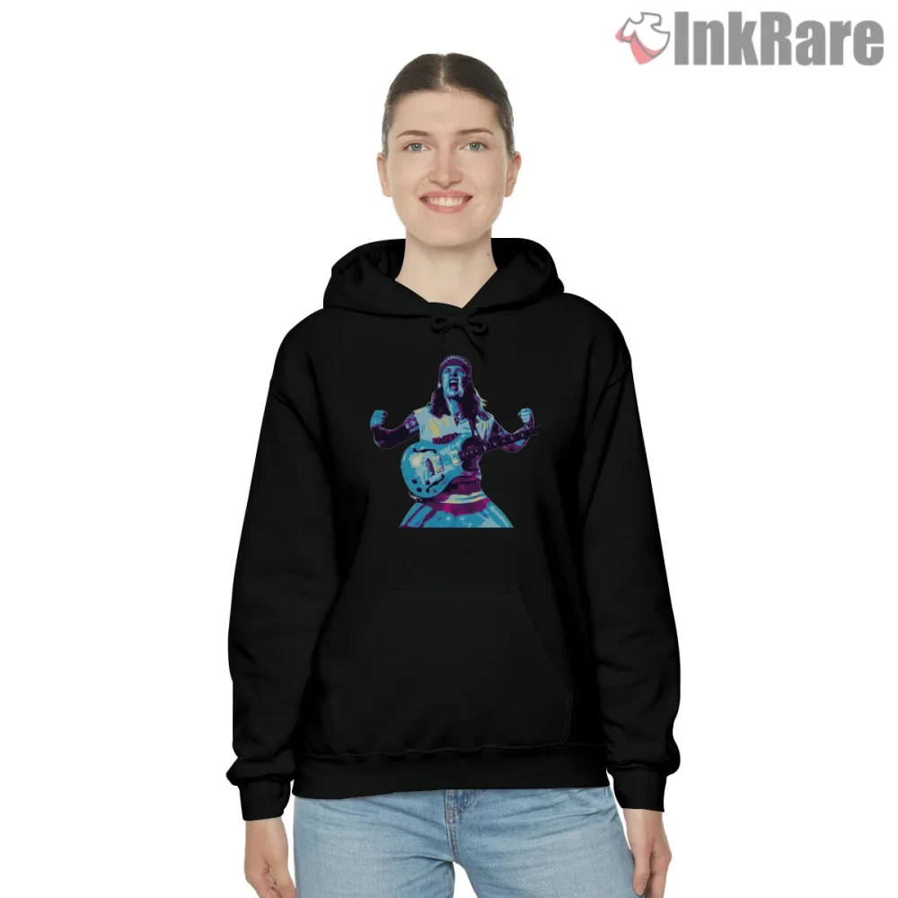 Billy Strings Neon Stage Shred Pop Art Shirt on black hoodie for women graphic tee