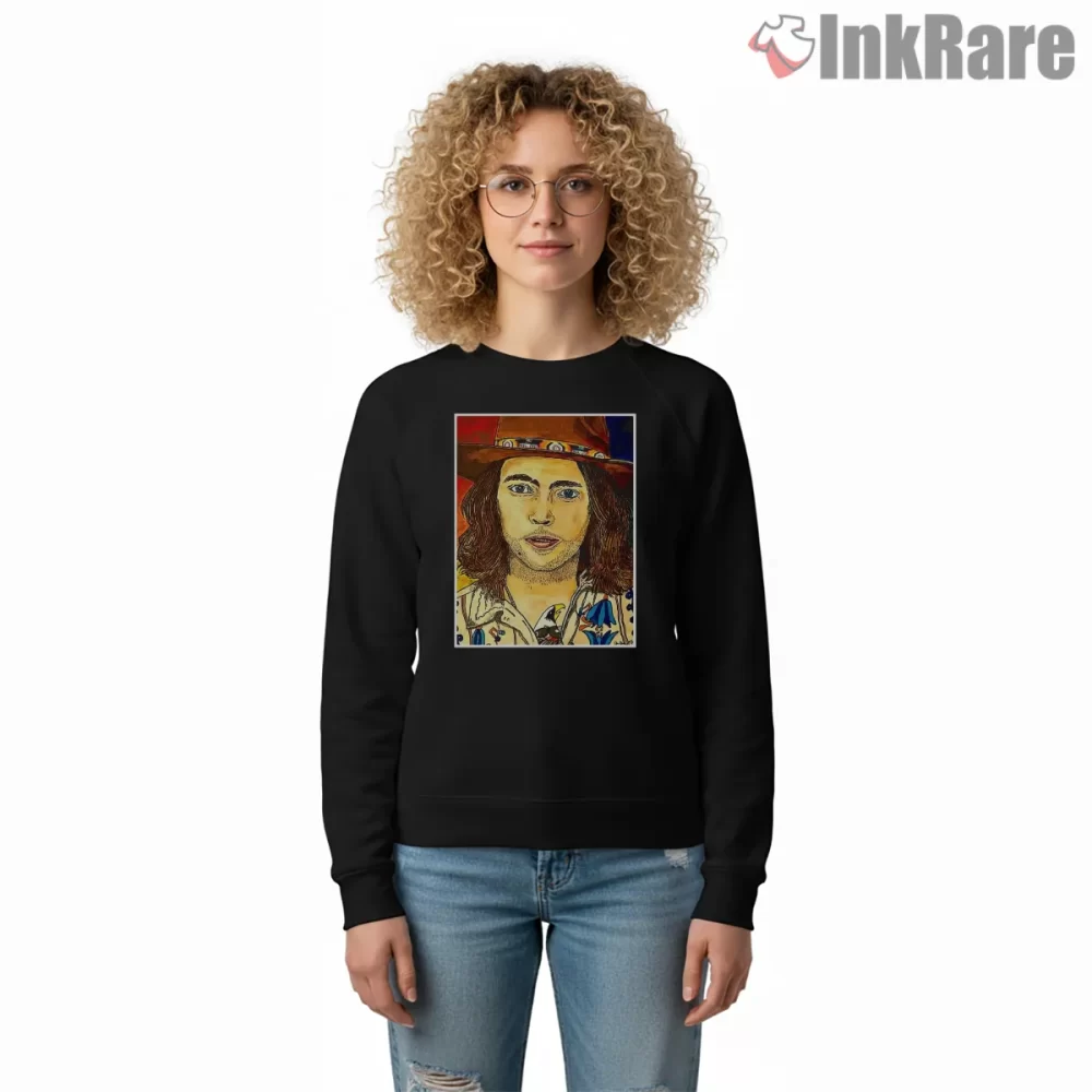 Billy Strings Painted Hat Portrait Shirt on graphic shirt for women graphic tee