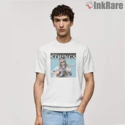 Billy Strings Pastel Portrait Guitar Style Shirt on white short sleeve shirt for men graphic tee