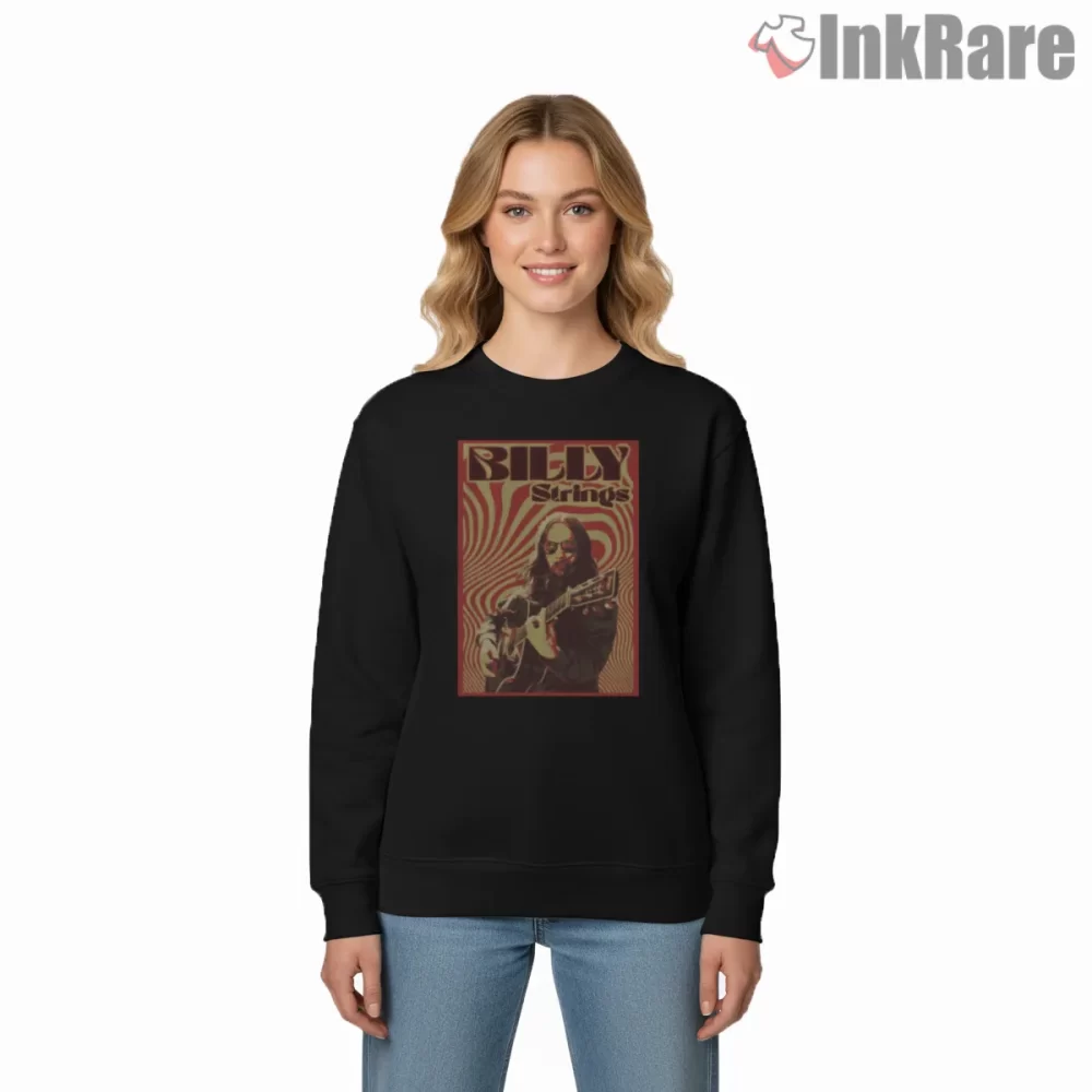 Billy Strings Psychedelic 90s Poster Shirt on graphic shirt for women graphic tee