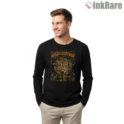 Billy Strings Psychedelic Wildflower Bloom Shirt on black long sleeve shirt for men graphic tee