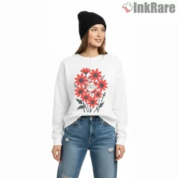Billy Strings Red Daisies Art Shirt on graphic shirt for women graphic tee