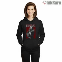 Billy Strings Red Stage Poster Portrait Shirt on black hoodie for women graphic tee