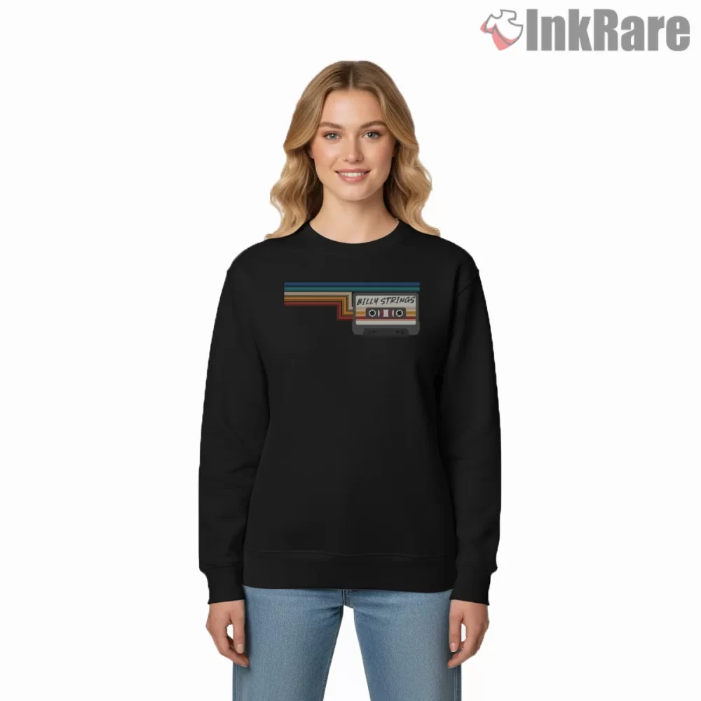 Billy Strings Retro Cassette Stripe Shirt on graphic shirt for women graphic tee