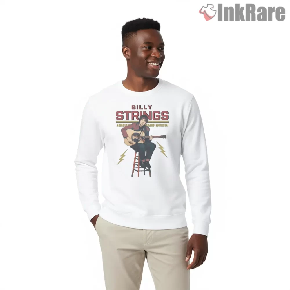Billy Strings Retro Lightning Stool Session Shirt on graphic shirt for men graphic tee