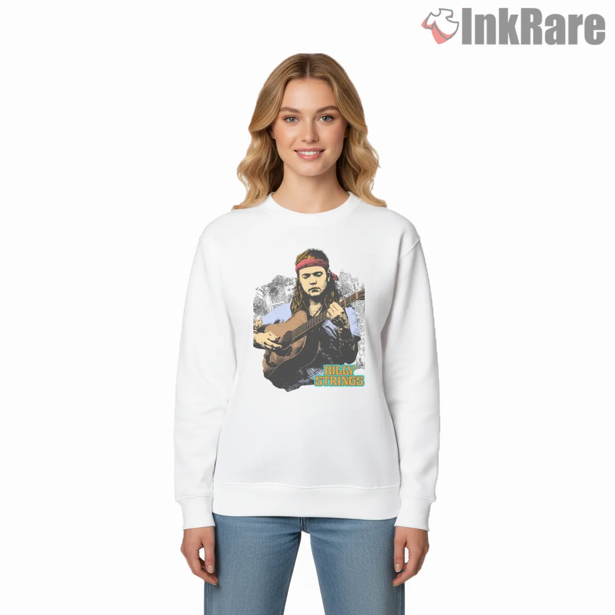 Billy Strings Retro Painted Portrait Shirt on graphic shirt for women graphic tee