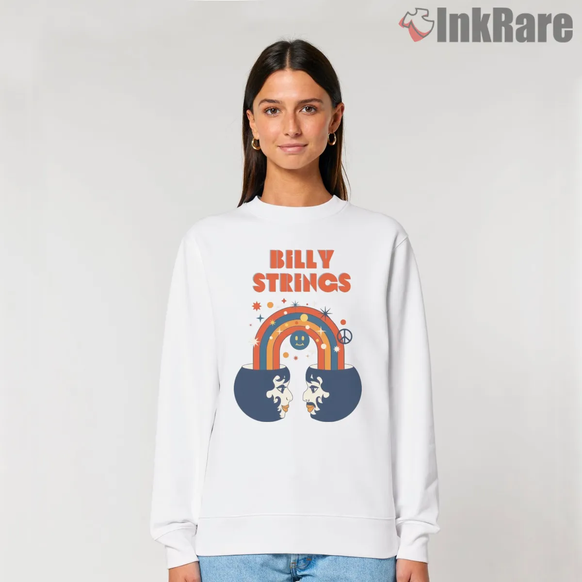 Billy Strings Retro Rainbow Face Shirt Billy Strings Retro Rainbow Face Shirt on graphic shirt for women graphic tee