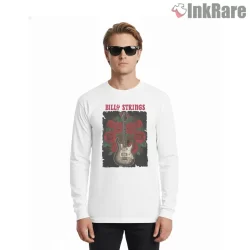 Billy Strings Rose Garden Electric Guitar Fan Art Shirt on white long sleeve shirt for men graphic tee