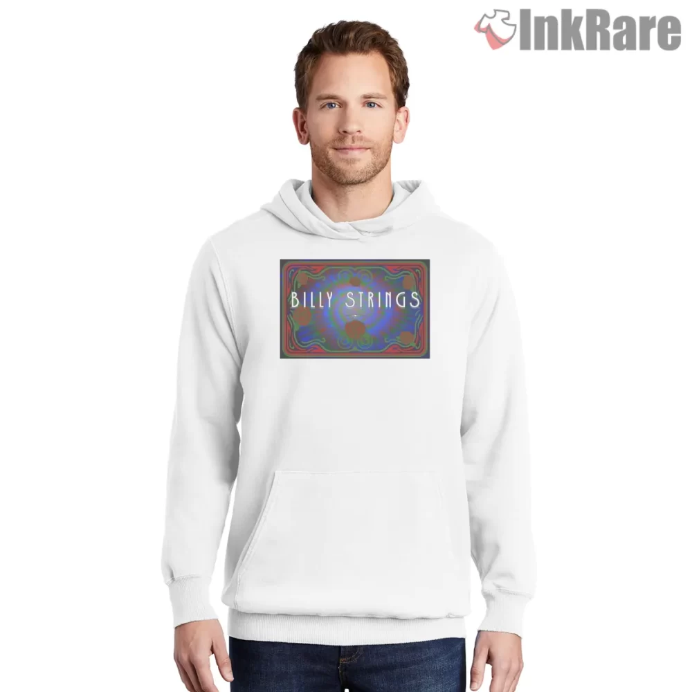 Billy Strings Roses And Tie Dye Logo Shirt on white hoodie for men graphic tee