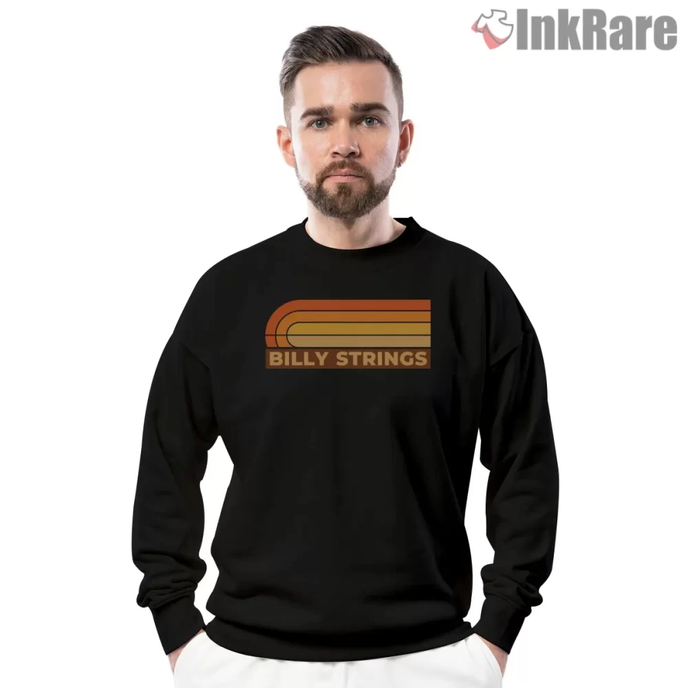 Billy Strings Seventies Stripe Logo Shirt on graphic shirt for men graphic tee