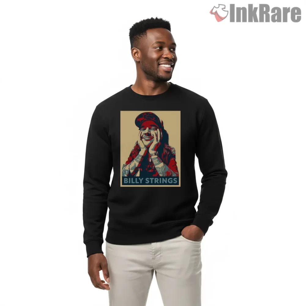 Billy Strings Smiling Hands On Cheeks Poster Shirt on graphic shirt for men graphic tee