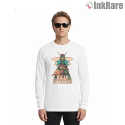 Billy Strings Space Bug Cosmic Jam Shirt on white long sleeve shirt for men graphic tee