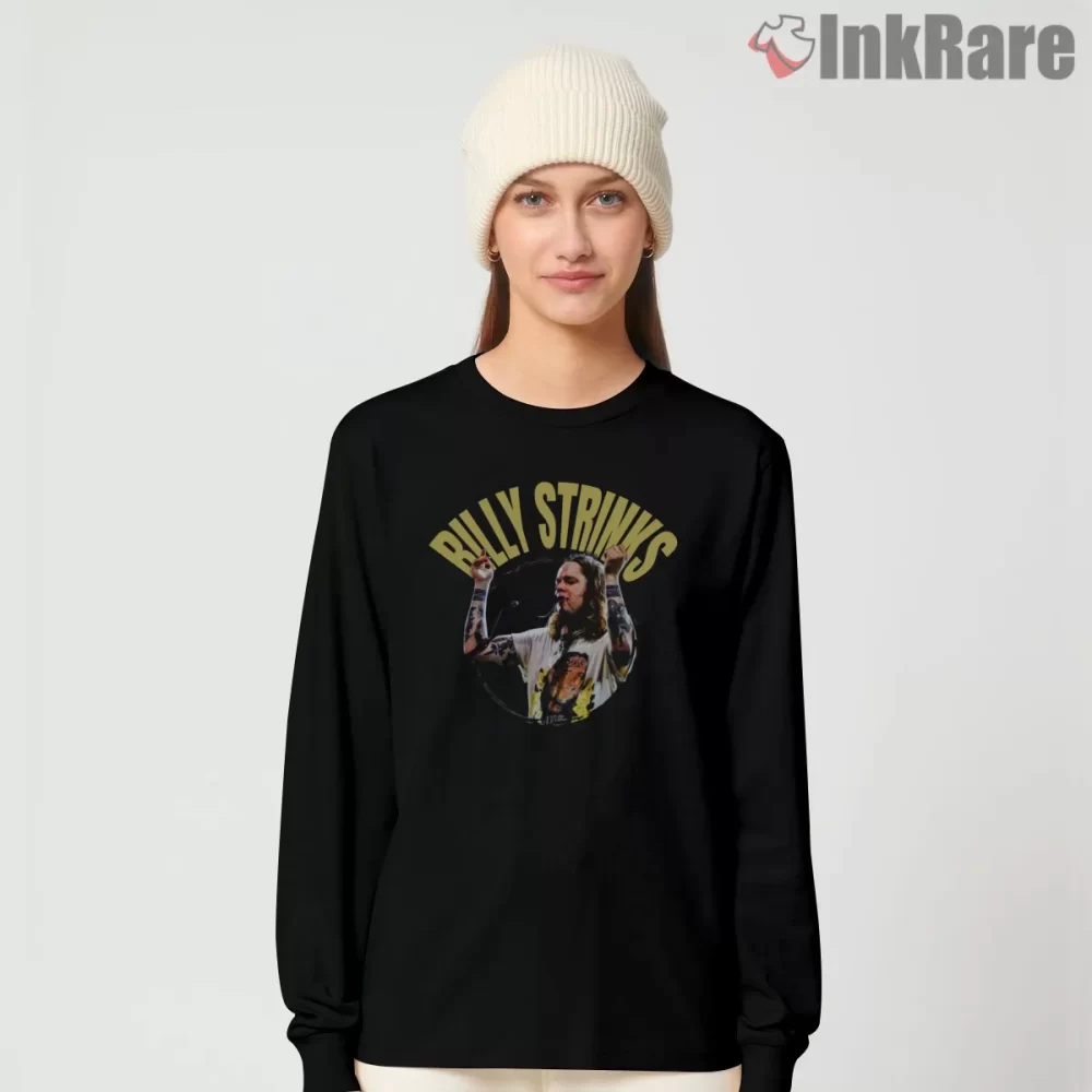 Billy Strings Stage Triumph Concert Shirt on black long sleeve shirt for women graphic tee