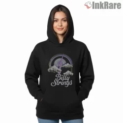 Billy Strings Storm Clouds Lightning Arc Shirt on black hoodie for women graphic tee