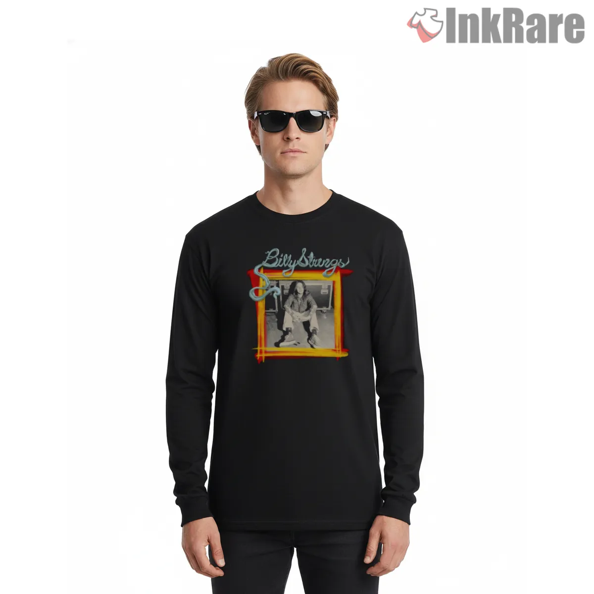 Billy Strings Summer Tour 2024 Photo Frame Shirt on black long sleeve shirt for men graphic tee