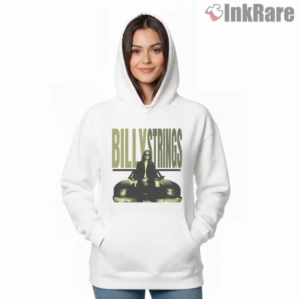 Billy Strings Vintage Car Portrait Shirt on white hoodie for women graphic tee